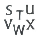 【ネコポス】大文字 ブラック 真鍮 45mm アルファベット S T U V W X 看板 表札 ネームプレート 黒 ツリーハウス メール便