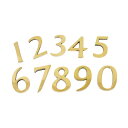 《あす楽》15時迄出荷OK 真鍮 ナンバー ゴールド 45mm 1 2 3 4 5 6 7 8 9 0 看板 表札 ネームプレート ツリーハウス ネコポス メール便