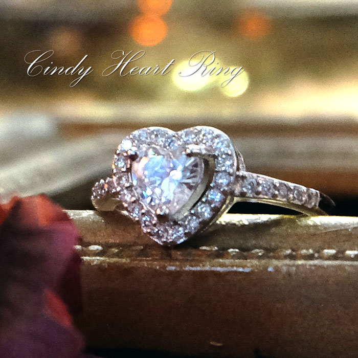 リング 指輪 レディース おしゃれ プラチナ 仕上 シンプル シルバー 925 ハート シンディ プロポーズリング 婚約指輪 エンゲージ ブライダル 彼女 結婚...