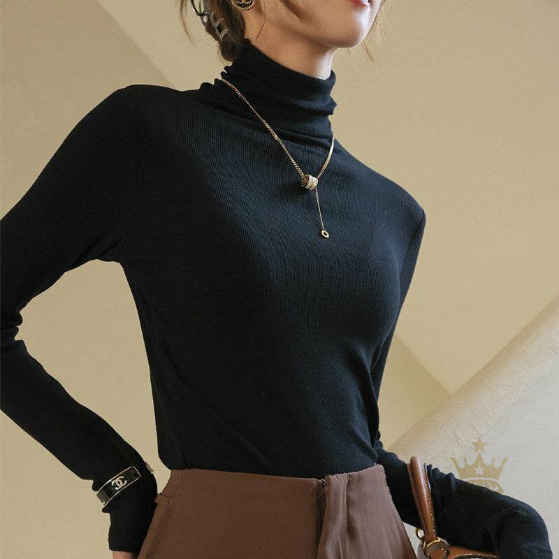 【クーポンで10％オフ】カットソー レディース 秋 冬 冬 あったかい トップス インナー シンプル タートルネック 大きいサイズ 無地 タートルネックカットソー