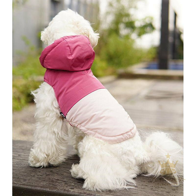 クレオパトラセレクトの【クーポンで10％オフ】犬用ベスト 冬 ペットウェア 服 おしゃれなフード付きダウンジャケット風 ジャンパー ドッグウェア 冬用 秋 小型犬 ペット用 犬用 防寒 お出掛け かわいい｜アングル3