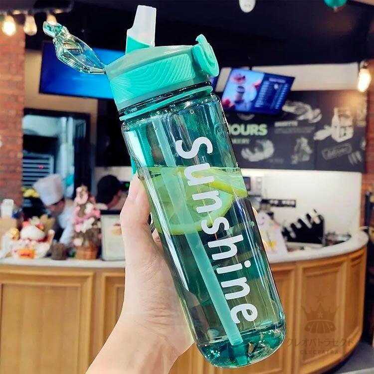 クレオパトラセレクトの【クーポンで10％オフ】水筒 ウォーターボトル 携帯ボトル ストロー 直飲み 720ml ドリンクボトル 蓋付き コーヒーボトル 女性 男性 メンズ レディース マグカップ｜アングル3