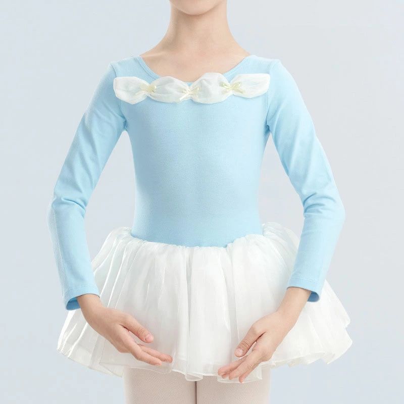 クレオパトラセレクトのバレエ レオタード 子供 秋 ダンス衣装 バレエレオタード スカート付き 配色 長袖 キッズ ジュニア 子どもバレエ 試合選択 バレエ用品 チュールスカート ステージ衣装 発表会 子どもの日 文化祭 学園祭 バレエ レオタード 子供 レッスン着 子供レオタード 可愛い｜アングル3