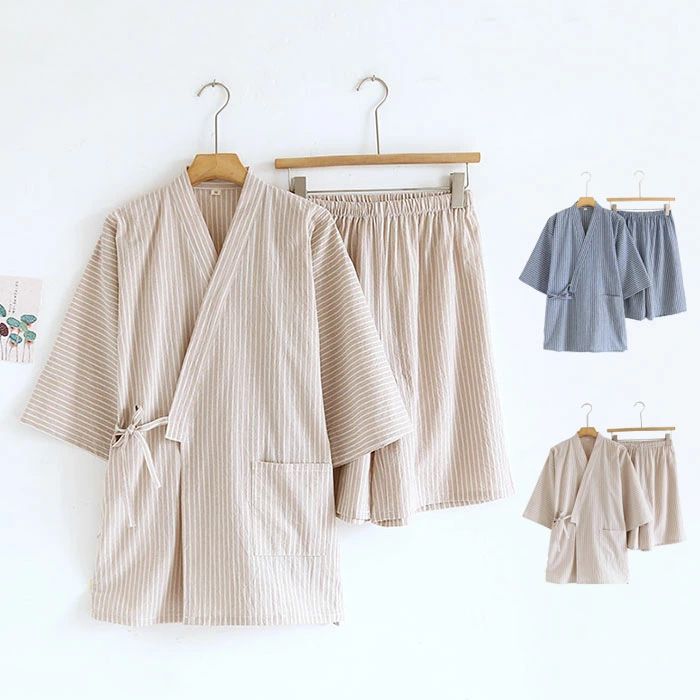 メンズ ルームウェア 夏用 パジャマ 上下セット 半袖 ハーフパンツ 寝間着 涼しい おしゃれ 夏 ストライプ柄 パジャマ 半袖 ショートパンツ セットアップ 和服 和装 寝巻き ナイトウェア 縞柄 お祭り 夏祭り 花火大会 イベント オシャレ 20代 30代 40代 50代 春 夏 秋 M L