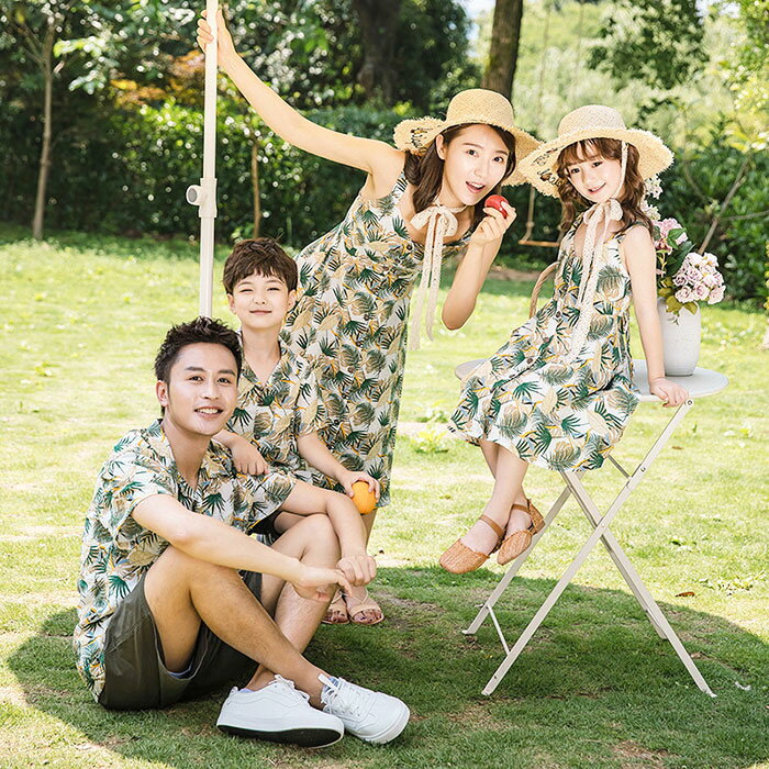 親子ペア 親子コーデ セットアップ Tシャツ 半ズボン キャミソールワンピース 夏服...