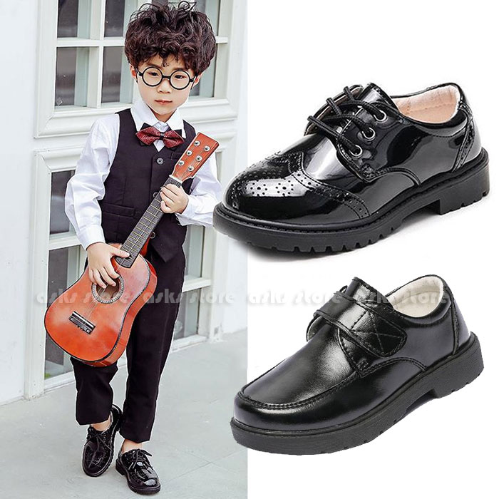 Formal Shoes - フォーマルシューズ 子供靴 男の子 キッズ フォーマル靴 フォーマル シューズ 靴 くつ ローファー 冠婚葬祭 入学式 卒業式 結婚式 発表会 七五三 入園 卒園 入学 卒業 花童 子ども靴 フェイクレザー マジックテープ ひも靴 ストラップ靴 光沢 子供の日 プレゼント 16-25.5cm