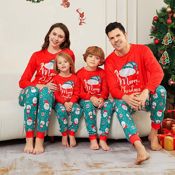 Rakuten - クリスマス ルームウェア 親子コーデ 親子ペアルック 家族パジャマ サンタ 親子ペア パジャマセット 長袖 メリークリスマス 親子お揃い カップル 子ども コスプレ 寝巻き 家族お揃い 部屋着 ナイトウェア パパ ママ 大人 キッズ ベビー 可愛い サンタクロース
