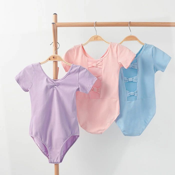 其它 - バレエ レオタード 子供 バレエレオタード 全3色 キッズ スカートなし 半袖 バレエ用品 子ども 女の子 スカートなしレオタード 体操 レッスン 子供レオタード ダンス用品 ジュニア 練習着 蝶結び こども ダンス衣装 発表会 サラリとした肌触り 通気性が良く 可愛い