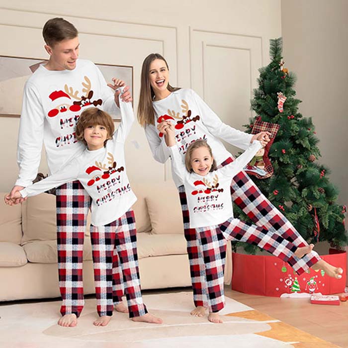 クリスマスパジャマ 親子コーデ ペアルック パジャマ クリスマスイブ クリスマス元素 家族お揃い 部屋着 欧米風 クリスマス パジャマ ルームウェア 親子ペア サンタコス 寝巻き クリスマス衣装 親子ペア ナイトウェア 家族お揃い サンタコス カップル トナカイ チェック柄