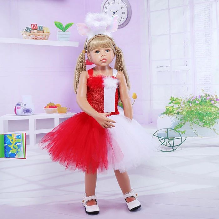 クレオパトラセレクトのワンピース ハロウイン衣装 子供服 女の子 子どもワンピース カチューシャ 羽 3点セット 天使 悪魔 チュチュ コスプレ衣装 仮装 ハロウイン コスチューム 姫系 舞台衣装 団体お揃い 演出服 イベント マスカレード 発表会 文化祭 パーティー 子ども ジュニア 可愛い｜アングル3