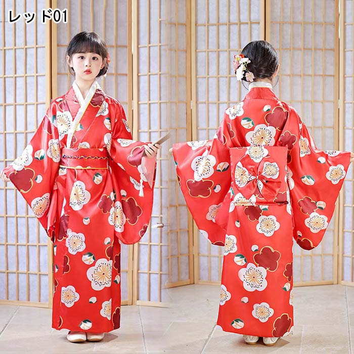 キッズ 着物 七五三 ワンピースキッズ 浴衣 子供 女の子 ジュニア かわいい 和柄 ...