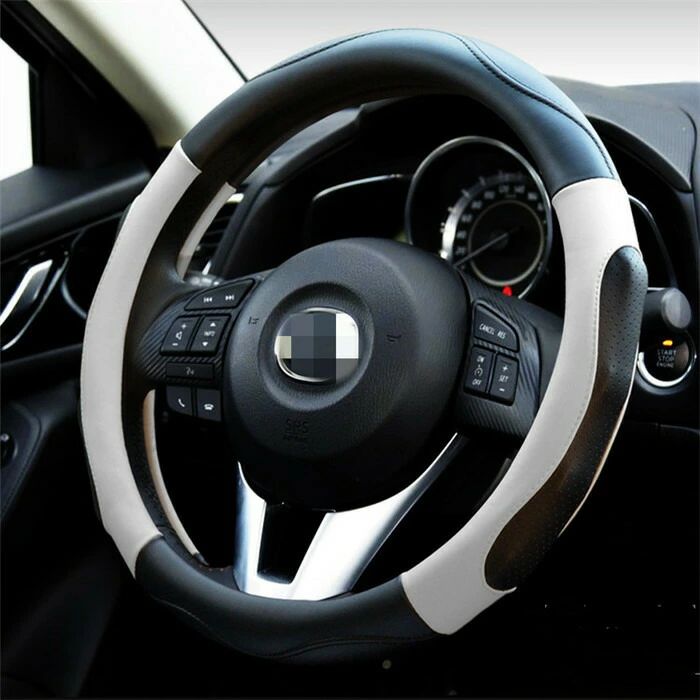 【クーポンで10％オフ】ハンドルカバー ステアリングカバー O型 軽自動車 普通車 内装用品 滑り止め 汚れ防止 ドライビング 四季 おしゃれ 男女兼用 38cm シンプル 汎用 車用品 父の日