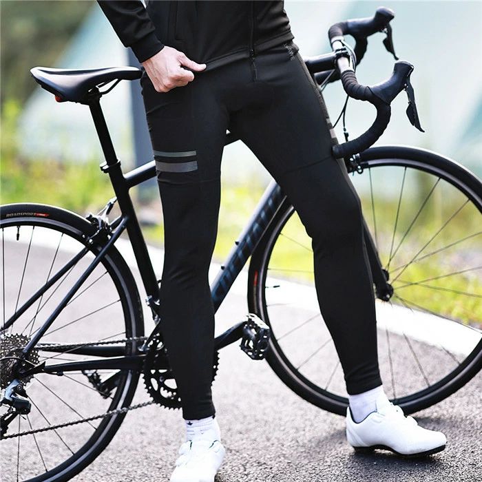 サイクルパンツ サロペット インナーパンツ サイクリングパンツ スポーツパンツ 裏起毛 防風 防寒 メンズ ロング ロードバイク クロスバイク 自転車 スポーツサドル おしりの痛み緩和 パッド入り ゲルパッド 衝撃吸収 男性用 サイクルウェア ヨガパンツ 運動 吸汗 速乾