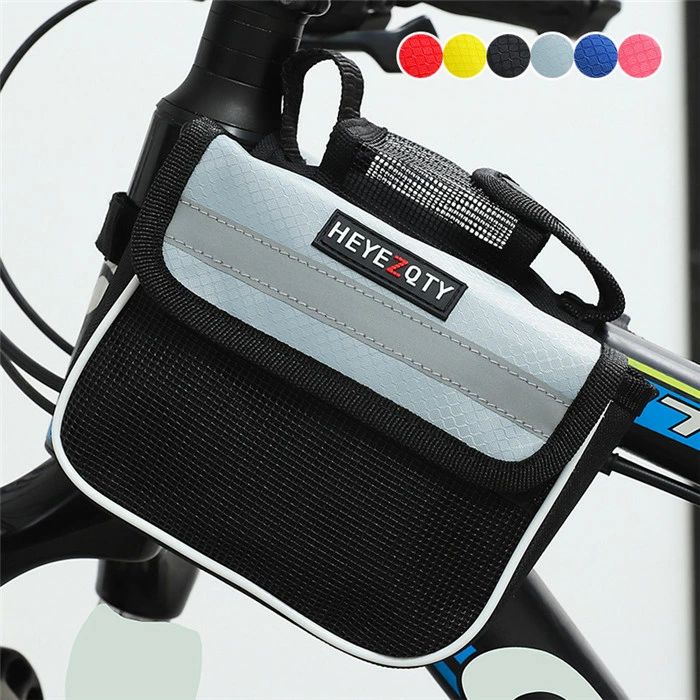 Rakuten - 【クーポンで10％オフ】トップチューブバッグ フレームバッグ フロントバッグ 自転車 スマホ収納 レインカバー付 反射材 ロードバイク クロスバイク 大容量 撥水 スマートフォンホルダー スマートフォン スマホケース スマホ マウント 雨除け ブラック おしゃれ