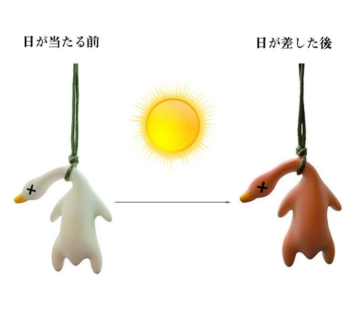 Rakuten - 車飾り ルームミラー 飾り 車 ハンギング バックミラー ダック duck 北京ダック変色 紫外線 ぶら下げ アクセサリー 雰囲気 インテリア 子供 内装 おしゃれ お誕生日 プレゼント ギフト 贈り物 開店祝い 飾り物 自動車 可愛い お洒落 お店 バックミラー 壁掛け