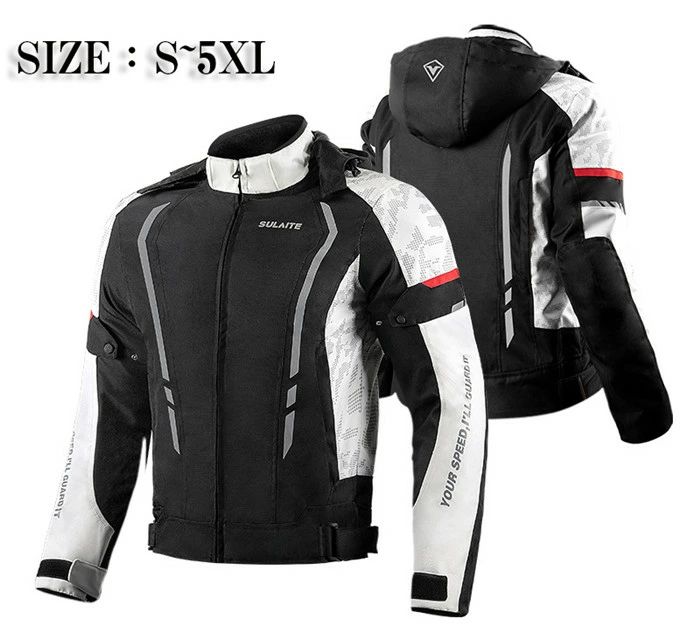 【クーポンで10％オフ】バイクウエア バイクジャケット インナー付き 暖かい 通気 速乾 ライダージャケット レーシング ツーリング プロテクター付き 取り外し可能インナー 保護 スキニー 自転車ウェア 反射材 長袖 春 夏 秋 冬(2.0)
