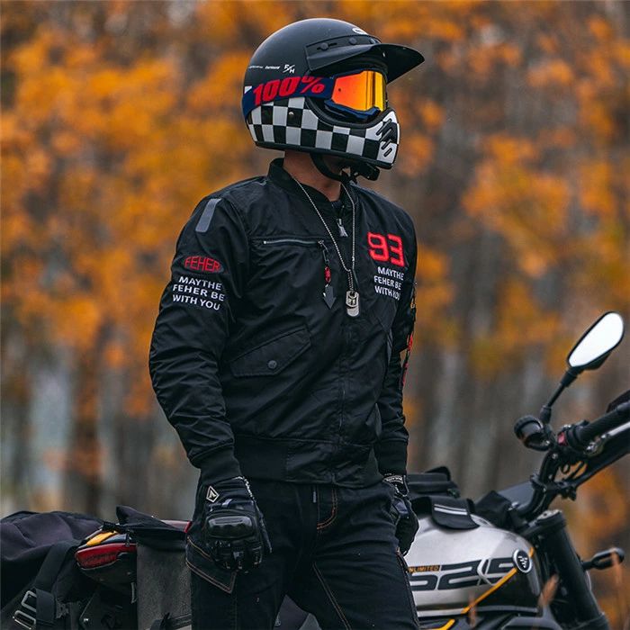 Rakuten - バイクジャケット バイクウエア メンズ レディース 通気 防風 防寒 反射材 ライダージャケット レーシング プロテクター付き 大きいサイズ 着脱インナー付き スキニー 長袖 バイク 耐磨 ライダースウェア 防寒 撥水加工