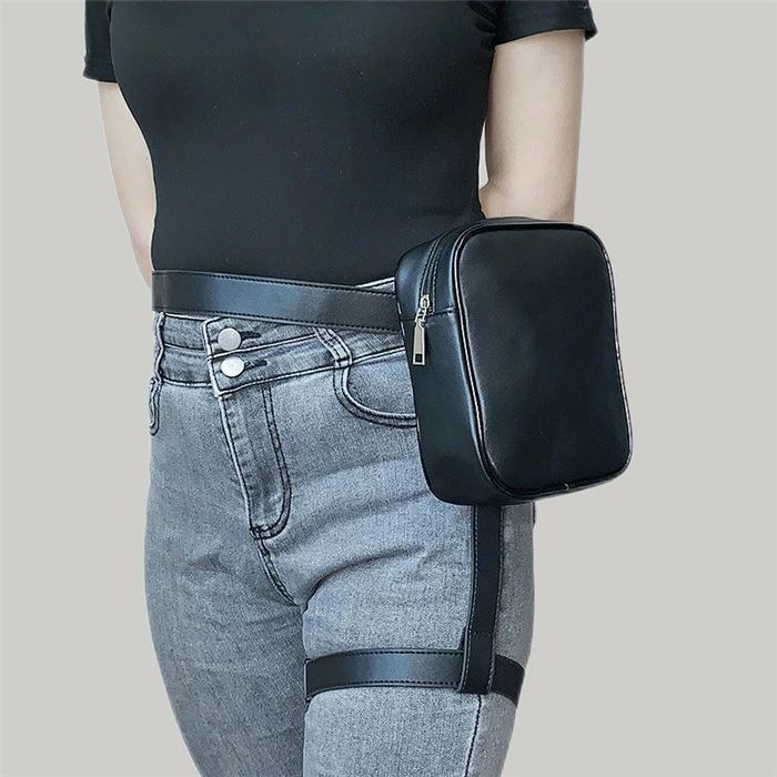 Waist Top Bag - レッグポーチ レッグバッグ ポーチ ウエストポーチ PU レザー バイク メンズ ウエストバッグ バイクバック ヒップバッグ 斜めがけ 防水 アウトドア 自転車 ミリタリー バッグ 鞄 レッグ ツーリング カジュアル レディース メンズ