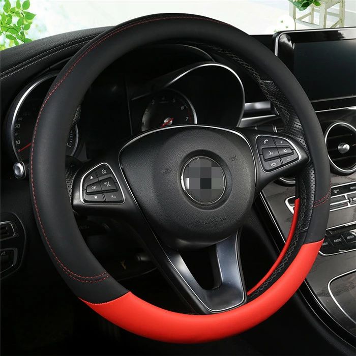 ハンドルカバー ステアリング カバー ステアリングカバー RC カーボン 38cm 軽自動車 普通車 内装用品 O型 ドライビング おしゃれ 男女兼用 高級感 カー用品 父の日