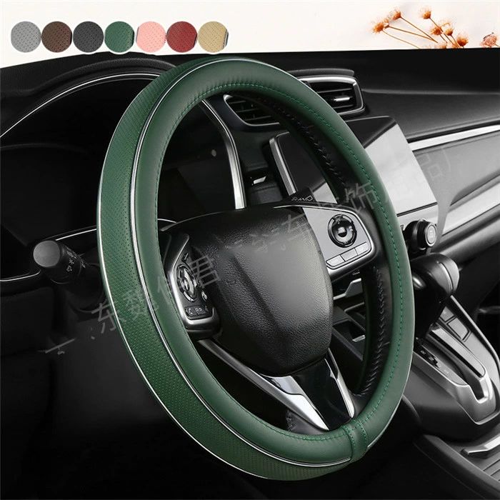 ハンドルカバー ステアリングカバー 普通車 軽自動車 自動車 レザー 通気 38cm O型 ビジネス おしゃれ かわいい 内装パーツ 握りやすい 汎用 通気 高級感 滑り止め ドレスアップ 簡単装着 内装用品 洗える 可愛い シンプル 暖かい 車載用 車載 ステアリング カバー 簡単装着