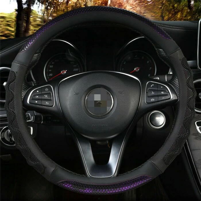 ハンドルカバー ステアリング カバー ステアリングカバー RC カーボン 38cm 軽自動車 普通車 内装用品 O型 3D ハニカム ドライビング おしゃれ 男女兼用 父の日