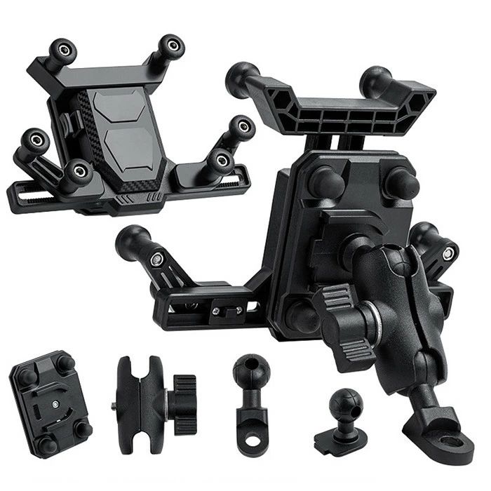 【クーポンで10％オフ】スマホホルダー 防振 自転車用スマホホルダー バイクスマホホルダー スマホスタンド バイク スマホ 携帯 ホルダー バイク用品 振動吸収 対応 着脱簡単 360度回転 ミラーマウント用 ハンドル用