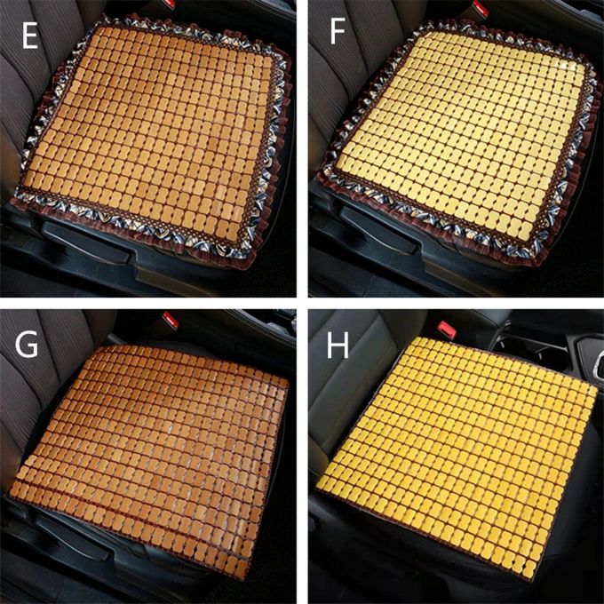 車用 シートカバー カー用品 竹素材 夏用 冷感 ひんやり 通気性抜群 座布団 45×45cm ドライブシート トラック 普通車 軽自動車 簡単装着 汎用 滑り止め 8タイプ 座椅子カバー イスカバー チェアカバー イスマット 座席シート アクセサリー 内装