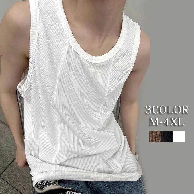 タンクトップ メンズ スポーツウェア トップス ノースリーブ 袖なしtシャツ クルーネック 無地 肌着 スポーツ 通気性 トレーニング ランキング インナー ゆったり シンプル カジュアル 夏 夏服 夏物 夏用 送料無料