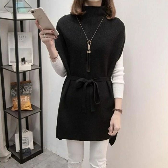 【クーポンで10％オフ】ニットベスト レディース 秋冬 30代 40代 ニットベスト 無地 ハイネック ミディアム丈 ニット プルオーバー ゆったりセーター 大人 可愛い オシャレ 着回し力 体型カバー セーター 着心地 普段着 通勤 春 秋 冬 柔らかい 送料無料