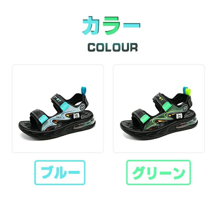クレオパトラセレクトの【クーポンで10％オフ】キッズ サンダル スポーツ 男の子 ジュニア 厚底 クッション性 マジックテープ 疲れない オシャレ 可愛い 履きやすい 通学 小学生 高校生 ガールズ 普段使い ビーチサンダル 子供靴 夏用 アウトドア 水陸両用サンダル プレゼント｜アングル2