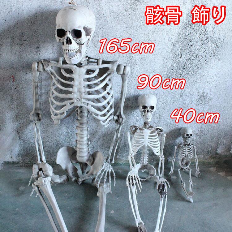 骸骨 飾り 165cm等身大 スケルトン 怖い モデル 人体 骨格 可動式 お化け屋敷 髑髏 恐怖 ホラー デコレ..