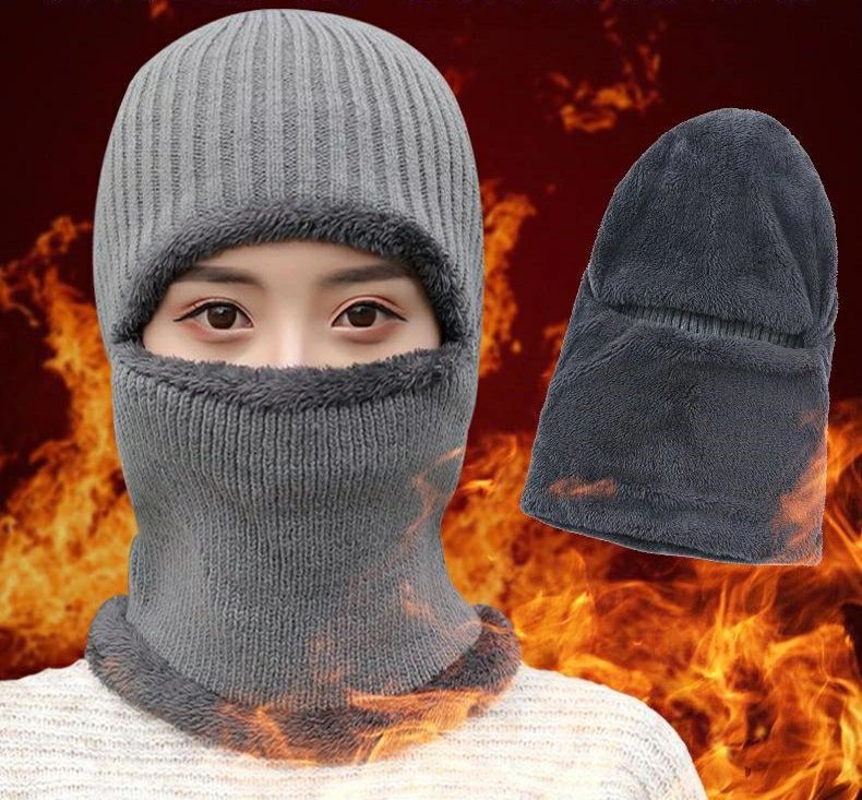 ニット帽 男女兼用 裏ボア 帽子 防寒 目出し...の紹介画像3