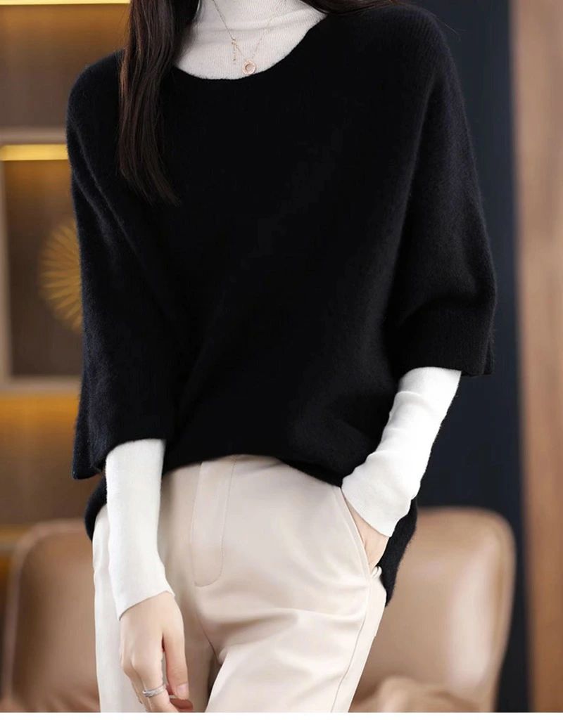 【クーポンで10％オフ】ニットベスト レディース 秋 冬 トップス カジュアル 半袖 無地 重ね着 レイヤード シンプル 50代 40代 30代 20代 おしゃれ ラウンドネック シンプル 無地 ゆったり 大きいサイズ 楽ちん オーバーサイズ 二の腕カバー