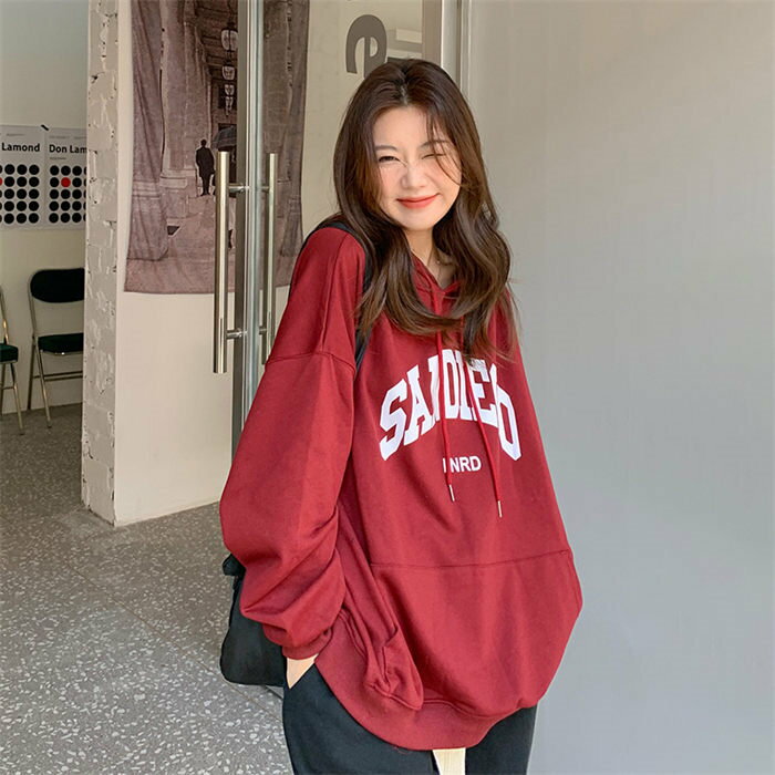 【クーポンで10％オフ】パーカー トップス Tシャツ レディース 長袖 大きめ 体型カバー オーバーサイズ 春 秋 冬 長袖 ロングパーカー おしゃれ ゆったり 韓国 婦人服 フード付き コットン トップス アウトドア カジュアル 部屋着 シャツ 学生 20代30代40代