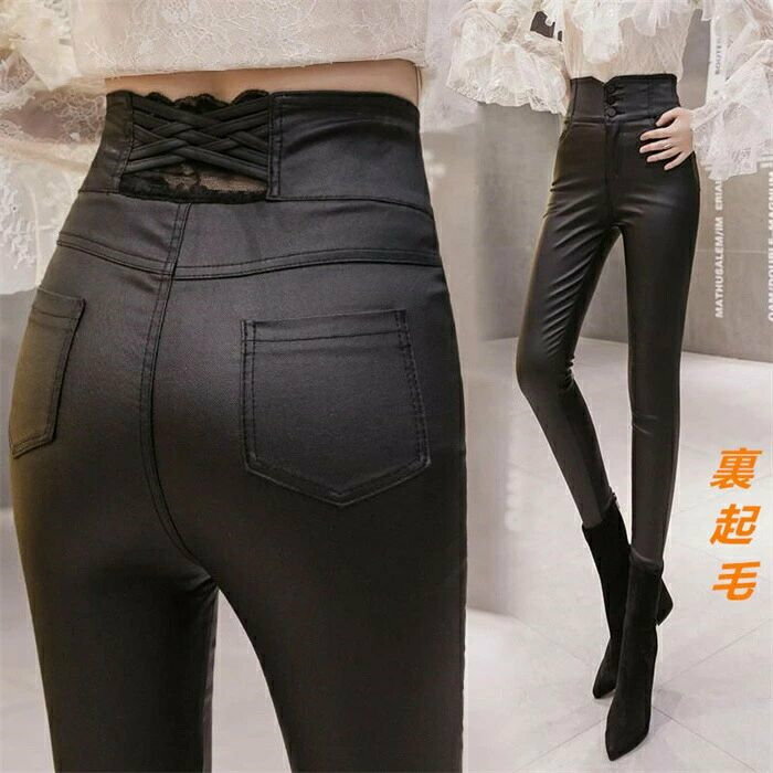 PU革パンツ レディース レザーパンツ ロングパンツ 裏ボア フェイクレザー ストレッチ 防寒 防風 合皮 レギンス 秋冬 裏起毛 美脚 着痩せ 高品質 防水 あったかい ボトムス