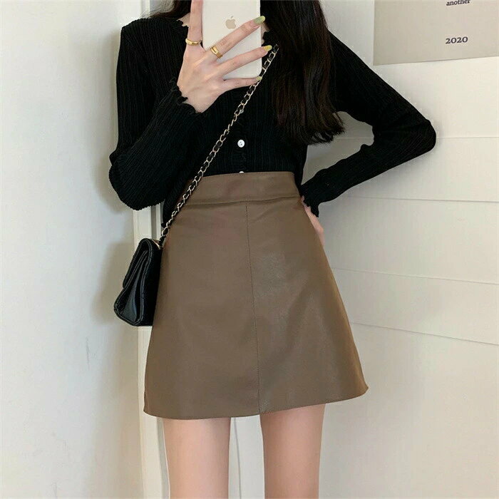 Half-Length Pants - 【クーポンで10％オフ】レザースカート ボトムス レディース シンプル PUショートスカート 着痩せ 無地 ミニ丈 安い 脚長効果 秋冬 新作 ショート Aライン 春秋 女性用 20代 30代 40代 50代