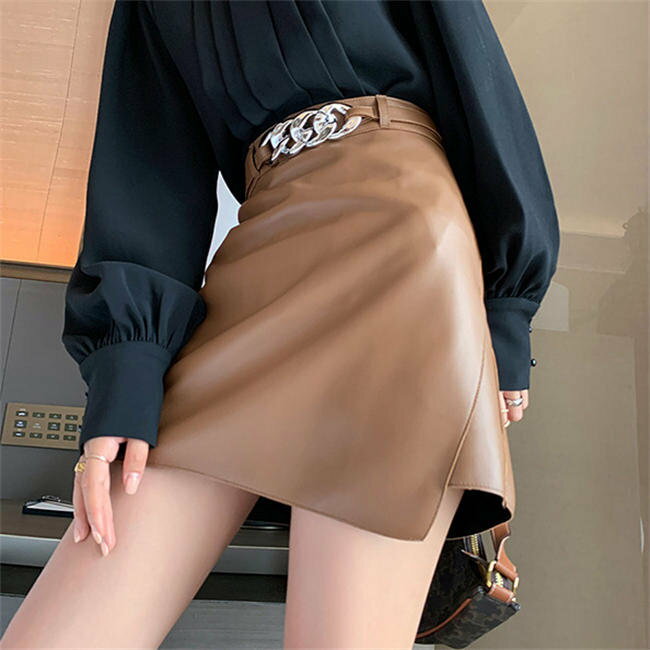 スカート レザースカート 本革 ラムレザー ショット丈革スカート 膝丈ペンシルスカート 上品 おしゃれ きれいめ 美脚 大人 20代 30代 40代 50代 OL 通勤 オフィスス本革カート 羊革製(4.0)