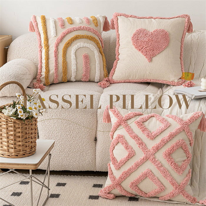 クッションカバー 45×45cm 北欧 おしゃれ クッション中身付き 抱き枕カバー お洒落 洗濯機 丸洗い 柔ら..