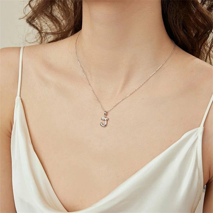Yellow - 【送料無料】ネックレス ショートネックレス レディース イニシャル チェーン 925銀 プレゼント 可愛い シルバー 誕生日 プレゼント 結婚記念日 女性 彼女 妻 シンプル 大人 高級感 20代30代40代50代60代 通勤 通学