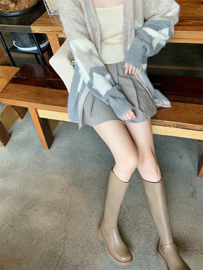 ロングブーツ ブーツ レディース 本革 ロング エンジニアブーツ 美脚 ジョッキーブーツ 履きやすい 厚底 カジュアル ロングブーツ 黒 大きいサイズ 歩きやすい