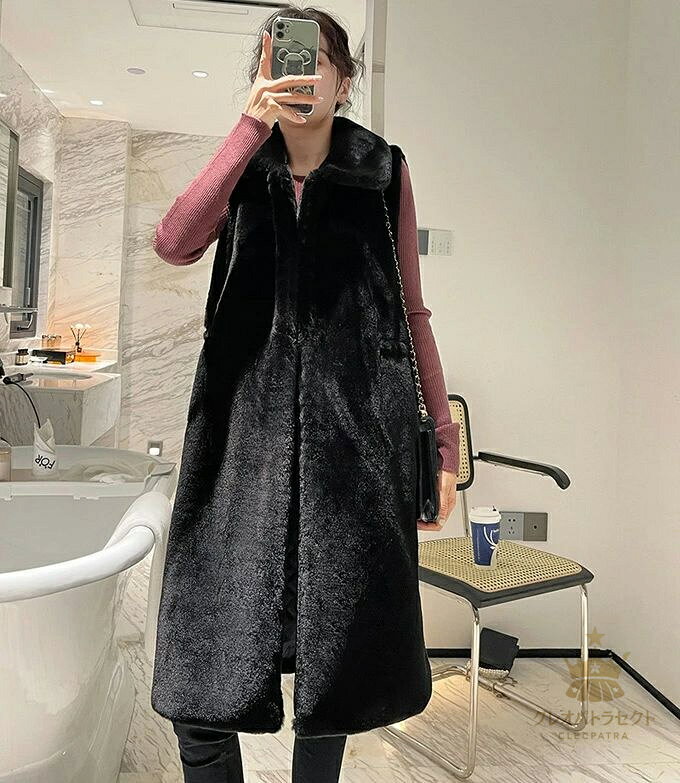 ファーベスト レディース 毛皮ベスト ロッグベスト フェイクファー 高級 着痩せ おしゃれ 上着 暖かい 防寒 人気 きれいめ アウター 冬服 秋服 秋冬 送料無料 — vista 3