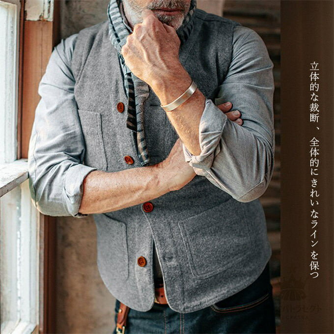 ベスト フォーマルベスト スリムベスト ジレベスト アウター ジレ 紳士 男性用 春 秋 冬 事務服 作業着 カシミャ風 オフィス 通勤 会社 ビジネス 結婚式 発表会 演奏会 成人式 入社式 入学式 卒業式 カジュアル ブラック グレー S M L XL