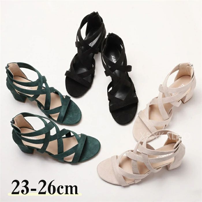 サマーブーツ 夏ブーツ 疲れない靴 ストラップ サマーブーツ 編み上げ 後ファスナー厚底サンダル ヒール6.5cm パーティブーツ サンダル ブーツサンダル オフィスサンダル オープントゥブーツサンダル コンサート レディース 仕事 OL