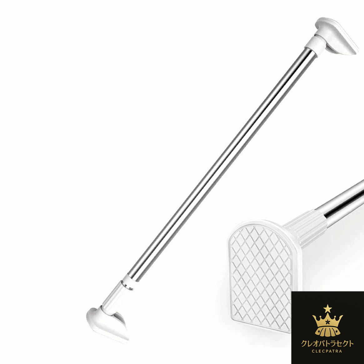 強力突っ張り棒 つっぱり棒 ステンレス 強い負荷 ドリル不要 2m 3m 伸縮棒 クローゼットロッド カーテンロッド シャワーカーテンロッド 物干し竿 洗濯干し 布団干し 室内 屋外 直径25mm(取付寸法70~120cm)