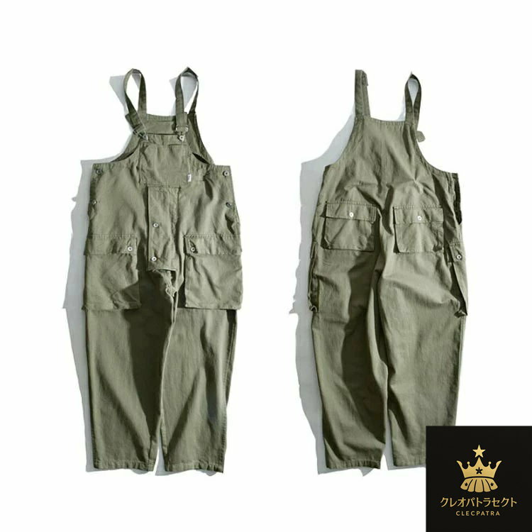 ブラック パンツ オーバーサイズ サロペット 薄手 オーバーオール つなぎ メンズ レディース ツイル生地 オールインワン サロペットパンツ 作業着 無地 レディース カーキ 黒 カジュアル ストリート アメカジ 秋 春 夏 体型カバー