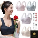 ブラジャー シームレスブラ ノンワイヤーブラ レディース シームレスブラジャー 美胸 谷間メイク 無縫製 ワイヤレス ブラ シームレス 脇肉 脇高 下着 インナー ナイトブラ 育乳ブラ 垂れない スポーツブラ リラックスブラ 太ストラップ 無地 送料無料