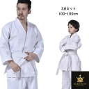 空手着 空手衣 子供 大人 授業用 中学 ジュニア 上下セット セットアップ 3点セット ズボン 上着 帯 合気道着 道衣 柔道着 空手道衣 キッズ 合気道 道...
