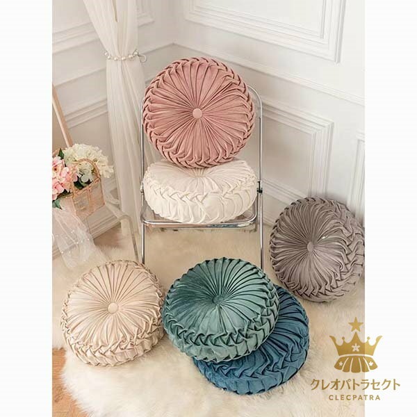 Rakuten - 【クーポンで10％オフ】座布団 クッション 35cm 40cm フロアクッション 北欧 丸形 おしゃれ 和室 抱き枕 チェアクッション 床 車 オフィス イス 座る ベッド かわいい ざぶとん 大人 子供 在宅 テレワーク 読書 正座 疲れない チェアパッド ソファー 椅子用