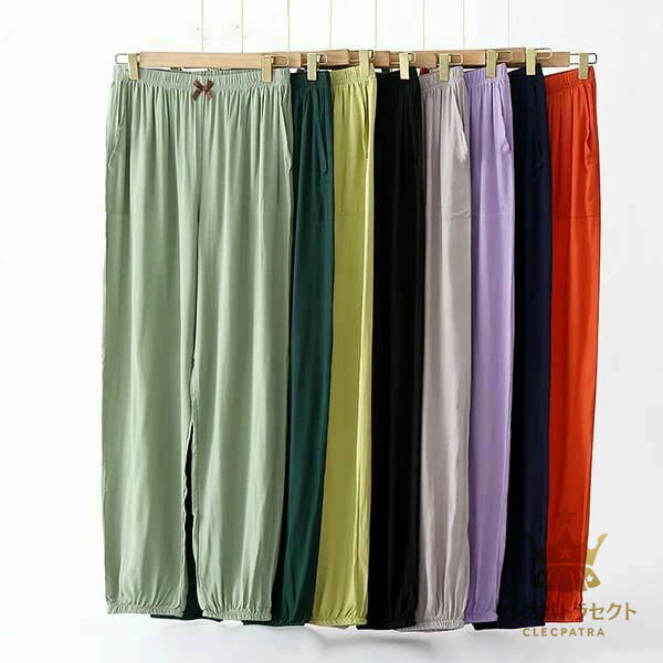 ルームパンツ 夏 レディース ロングパンツ ワイドパンツ 部屋着 パジャマ パンツ ストレッチ 快適 大きいサイズ 体型カバー 楽ちん 美脚 きれいめ ボトムス ズボン おしゃれ 可愛い 40代 50代 着痩せ ルームウェア ガウチョパンツ ゆったり