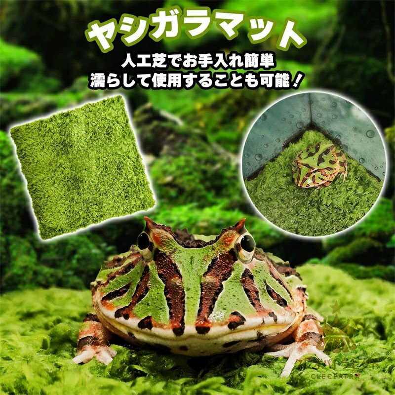 爬虫類 マット 飼育用 寝床 人工芝 保湿吸水 カメ ヘビ 送料無料 テラリウム寝具 洗える 通気性 カエル